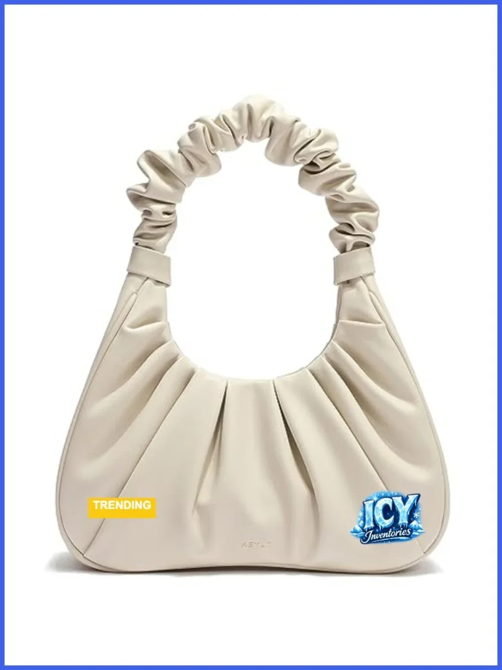 Mini Cloud Leather Hobo Shoulder Bag Waterproof Zipper Closure Handbag Purse